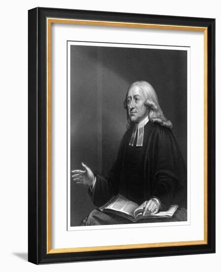 John Wesley, 18th Century English Non-Conformist Preacher-W Holl-Framed Giclee Print