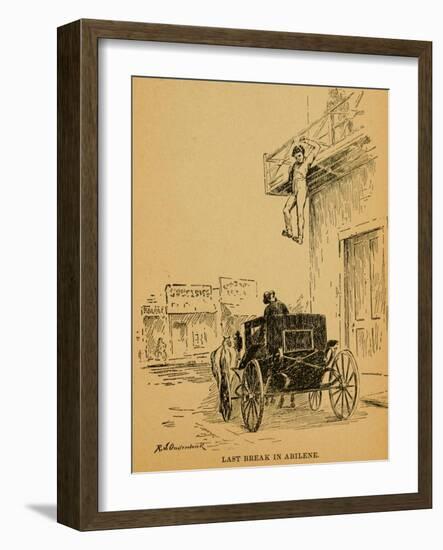 John Wesley Hardin Escaping Wild Bill Hickok in His Long-Johns, 1871-null-Framed Art Print