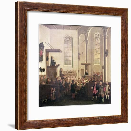 John Wesley Preaching in Old Cripplegate Church-null-Framed Giclee Print