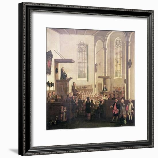 John Wesley Preaching in Old Cripplegate Church-null-Framed Giclee Print