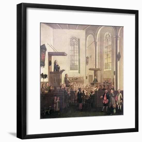 John Wesley Preaching in Old Cripplegate Church-null-Framed Giclee Print