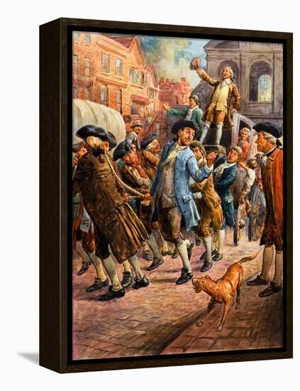 John Wilkes, Seen Here Returning from Paris, Being Saved from Arrest by a Mob of Citizens-C.l. Doughty-Framed Premier Image Canvas