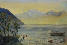 Lake Leman with the Dents du Midi in the Distance, 1863-John William Inchbold-Giclee Print