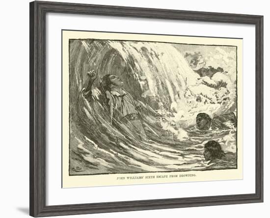 John Williams' Sixth Escape from Drowning-null-Framed Giclee Print