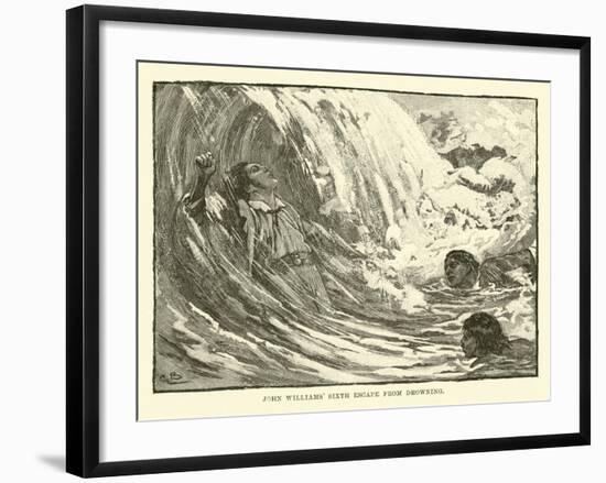 John Williams' Sixth Escape from Drowning-null-Framed Giclee Print