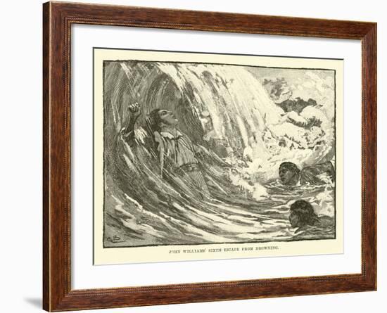 John Williams' Sixth Escape from Drowning-null-Framed Giclee Print