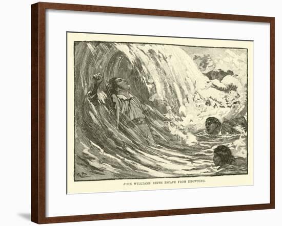 John Williams' Sixth Escape from Drowning-null-Framed Giclee Print