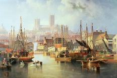 The Brayford Pool and Lincoln Cathedral-John Wilson Carmichael-Giclee Print