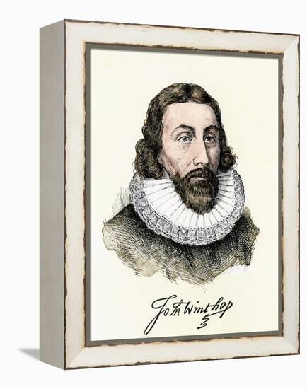 John Winthrop, with His Signature-null-Framed Premier Image Canvas