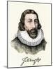 John Winthrop, with His Signature-null-Mounted Giclee Print