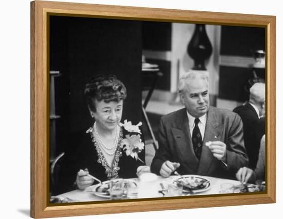 John with Bricker and His Wife During the Republian Dinner Meeting-Thomas D^ Mcavoy-Framed Premier Image Canvas