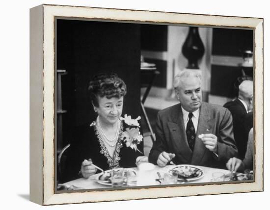 John with Bricker and His Wife During the Republian Dinner Meeting-Thomas D^ Mcavoy-Framed Premier Image Canvas