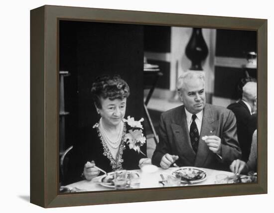 John with Bricker and His Wife During the Republian Dinner Meeting-Thomas D^ Mcavoy-Framed Premier Image Canvas