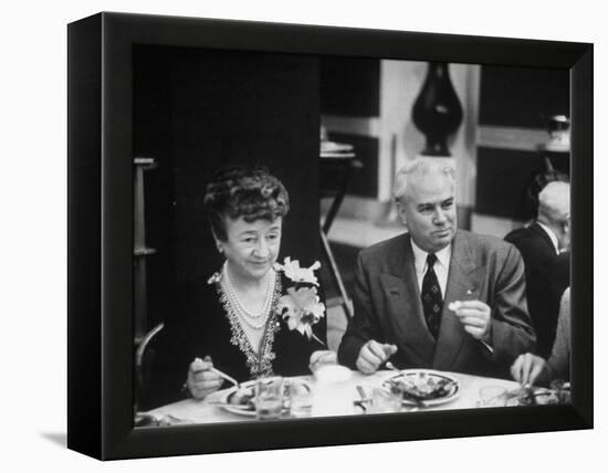 John with Bricker and His Wife During the Republian Dinner Meeting-Thomas D^ Mcavoy-Framed Premier Image Canvas