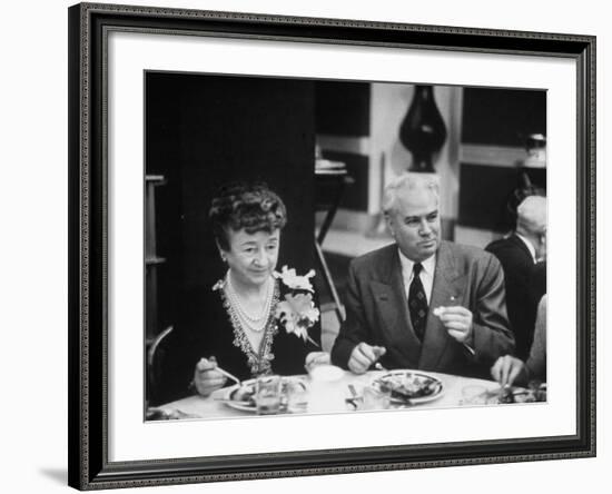 John with Bricker and His Wife During the Republian Dinner Meeting-Thomas D^ Mcavoy-Framed Premium Photographic Print