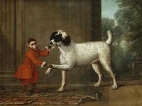 A Monkey Wearing Crimson Livery Dancing with a Poodle on the Terrace of a Country House-John Wootton-Giclee Print