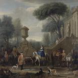 The Godolphin Arabien, Held by a Groom, in a Landscape with a Ruined Arch, 1731 (Oil on Canvas)-John Wootton-Giclee Print