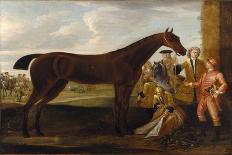 The Godolphin Arabien, Held by a Groom, in a Landscape with a Ruined Arch, 1731 (Oil on Canvas)-John Wootton-Giclee Print