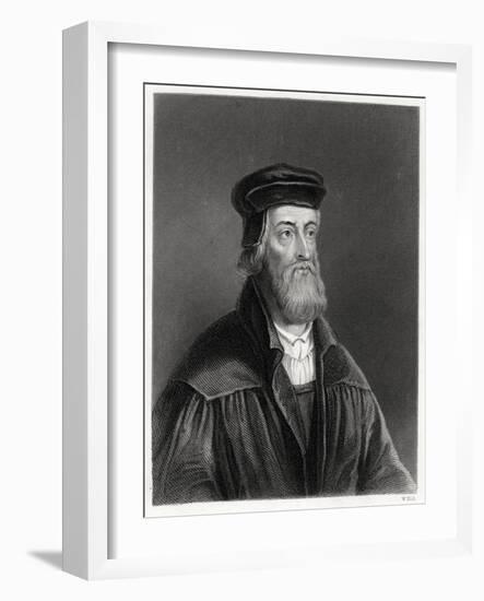 John Wycliffe, English Theologian, 19th Century-W Holl-Framed Giclee Print