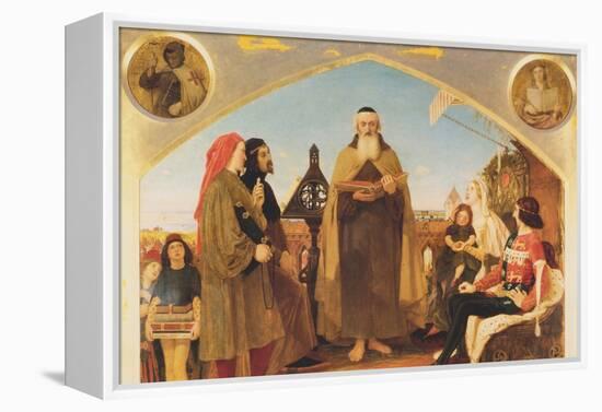 John Wycliffe Reading His Translation of the Bible to John of Gaunt-Ford Madox Brown-Framed Stretched Canvas