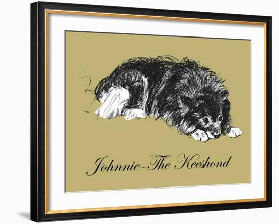 Johnnie-The Keeshond-Lucy Dawson-Framed Art Print