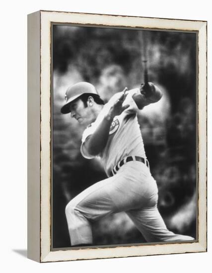 Johnny Bench, During Baseball Game, in Cincinnati-John Dominis-Framed Premier Image Canvas