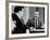 Johnny Carson and Jimmy Breslin Enjoying Conversation During Taping of the Johnny Carson Show-Arthur Schatz-Framed Premium Photographic Print