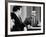 Johnny Carson and Jimmy Breslin Enjoying Conversation During Taping of the Johnny Carson Show-Arthur Schatz-Framed Premium Photographic Print