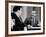 Johnny Carson and Jimmy Breslin Enjoying Conversation During Taping of the Johnny Carson Show-Arthur Schatz-Framed Premium Photographic Print