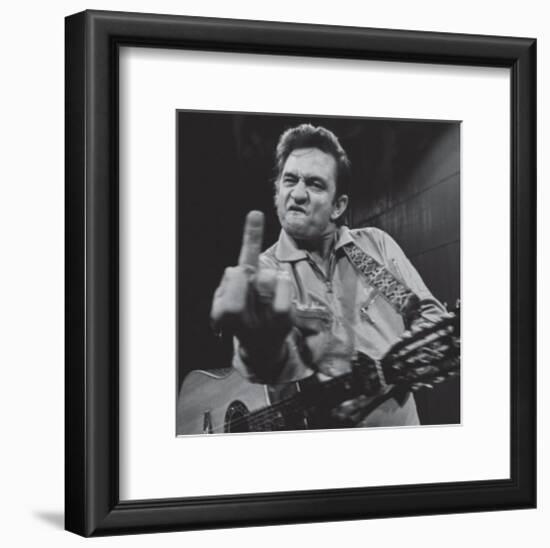 Johnny Cash: The Finger-null-Framed Art Print