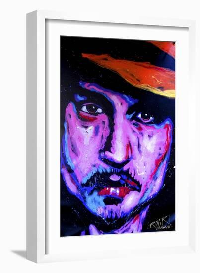 Johnny Depp Art 002-Rock Demarco-Framed Premium Giclee Print