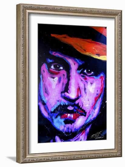 Johnny Depp Art 002-Rock Demarco-Framed Giclee Print