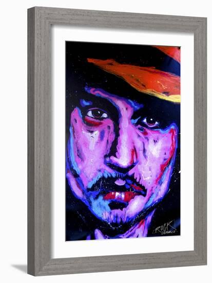 Johnny Depp Art 002-Rock Demarco-Framed Giclee Print