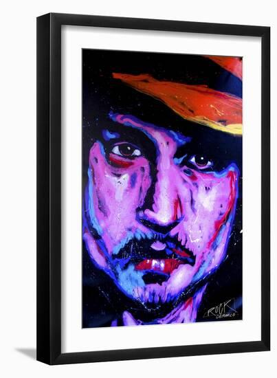 Johnny Depp Art 002-Rock Demarco-Framed Giclee Print