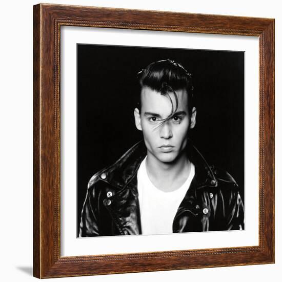 JOHNNY DEPP. "Cry-Baby" [1990], directed by JOHN WATERS.-null-Framed Photographic Print