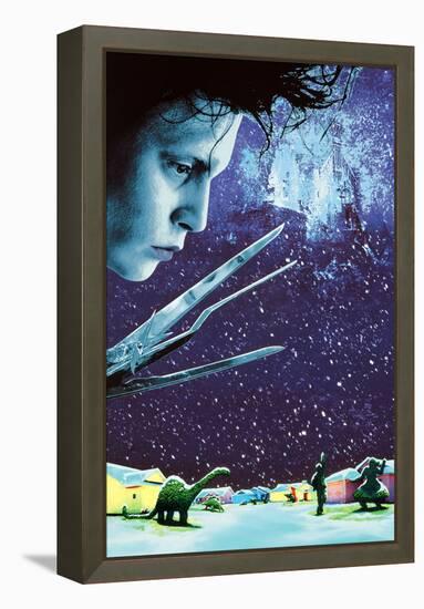 JOHNNY DEPP. "EDWARD SCISSORHANDS" [1990], directed by TIM BURTON.-null-Framed Premier Image Canvas