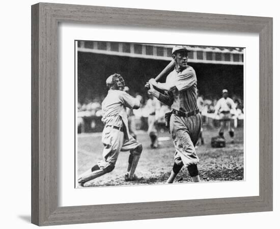 Johnny Evers of the Chicago Cubs in Action During 1906-null-Framed Giclee Print