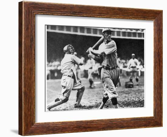 Johnny Evers of the Chicago Cubs in Action During 1906-null-Framed Giclee Print