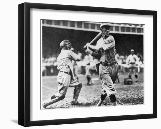 Johnny Evers of the Chicago Cubs in Action During 1906-null-Framed Giclee Print
