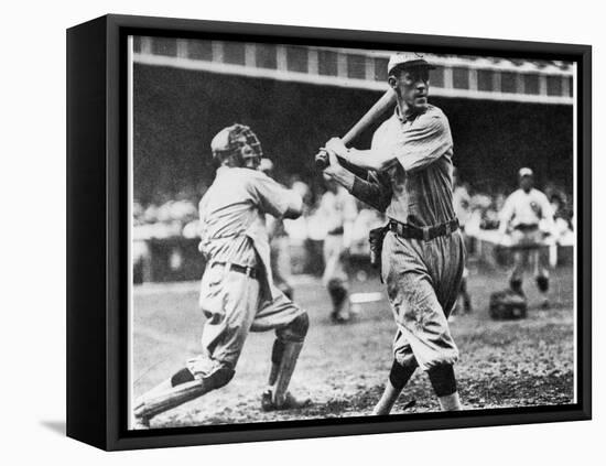 Johnny Evers of the Chicago Cubs in Action During 1906-null-Framed Premier Image Canvas