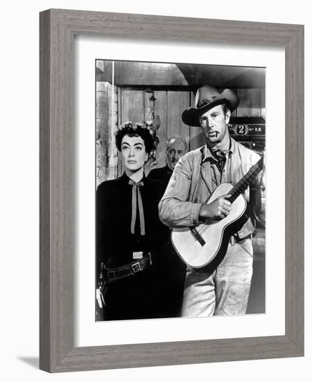 Johnny Guitar, Joan Crawford, Sterling Hayden, 1954-null-Framed Photo