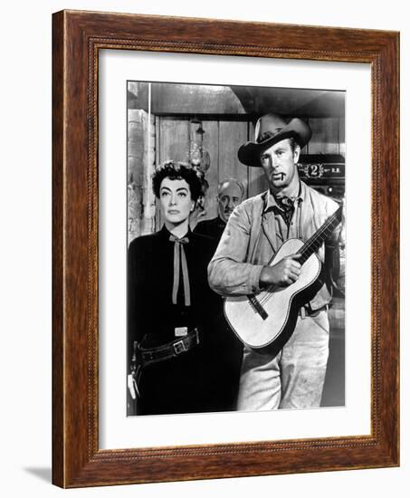 Johnny Guitar, Joan Crawford, Sterling Hayden, 1954-null-Framed Photo