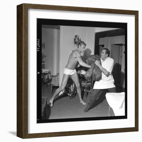 Johnny Hallyday Boxing-Marcel Begoin-Framed Photographic Print