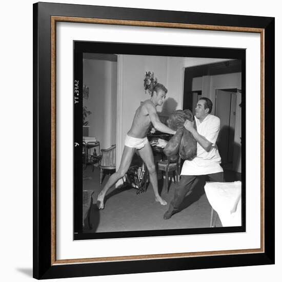 Johnny Hallyday Boxing-Marcel Begoin-Framed Photographic Print