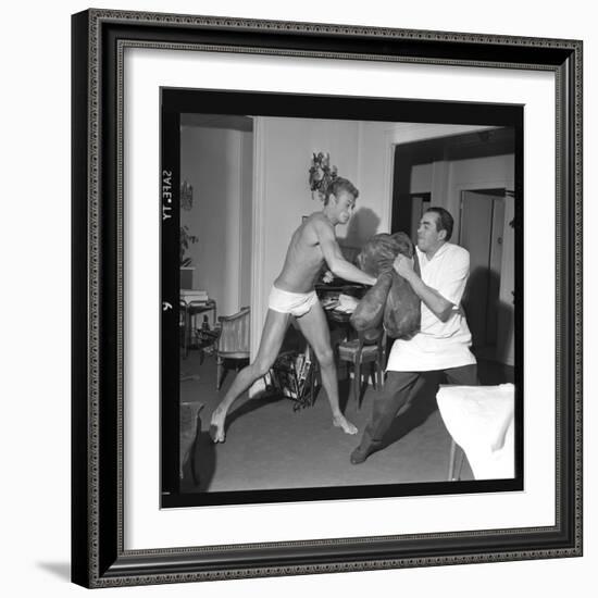 Johnny Hallyday Boxing-Marcel Begoin-Framed Photographic Print