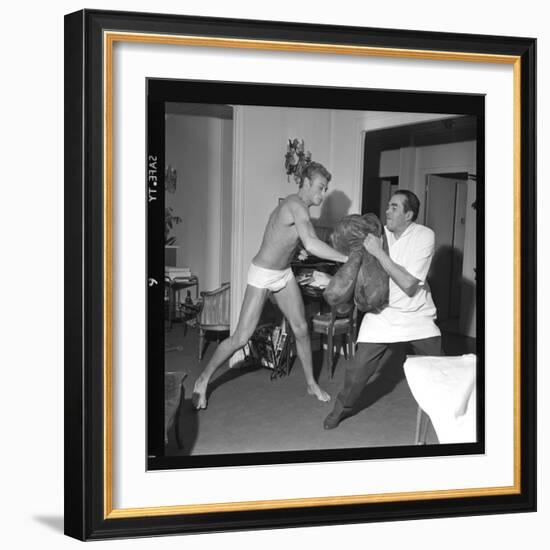 Johnny Hallyday Boxing-Marcel Begoin-Framed Photographic Print