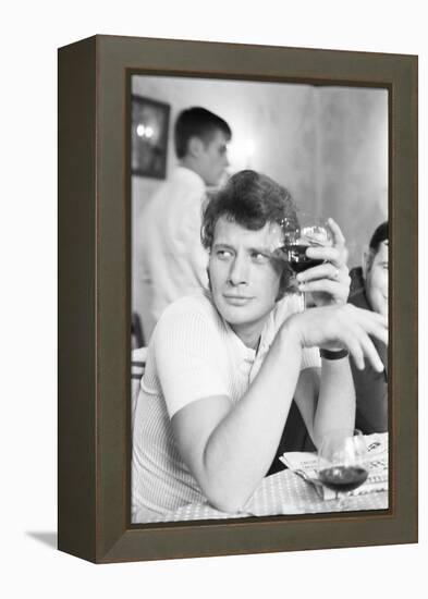 Johnny Hallyday Having a Drink with Some Friends-Richard Bouchara-Framed Premier Image Canvas