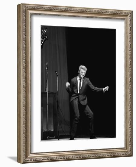 Johnny Hallyday on the Famous Olympia's Stage, Paris, 1960'S-Marcel Begoin-Framed Photographic Print