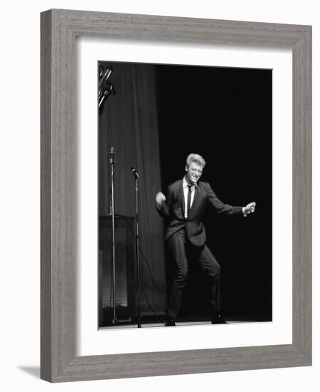 Johnny Hallyday on the Famous Olympia's Stage, Paris, 1960'S-Marcel Begoin-Framed Photographic Print