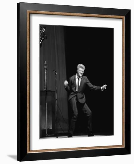 Johnny Hallyday on the Famous Olympia's Stage, Paris, 1960'S-Marcel Begoin-Framed Photographic Print